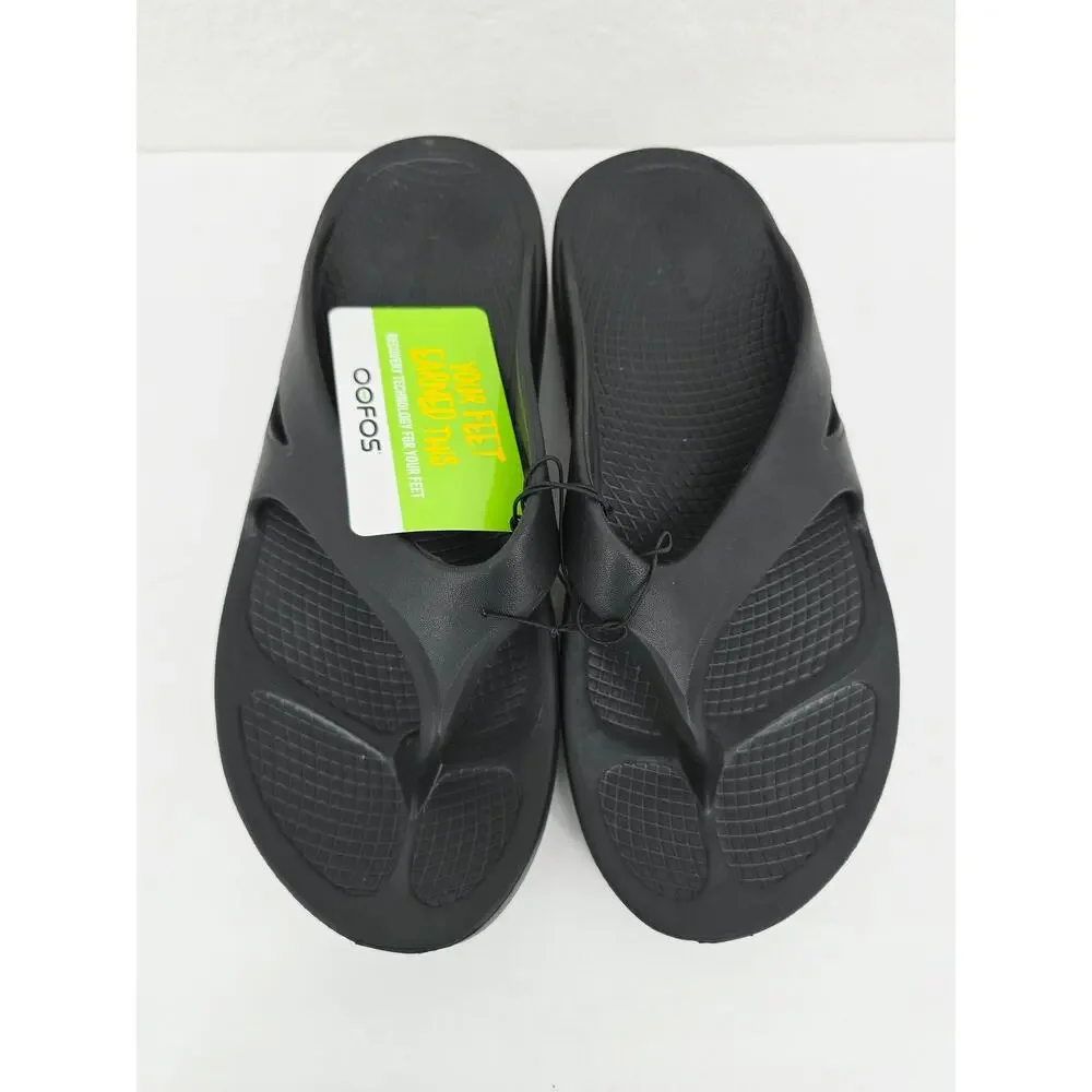 OOFOS Ooriginal Unisex Recovery Flip-Flops Thong Sandals Black M10 W12